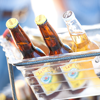 Some beers lined up.